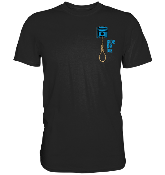 FFH - Ride or Die blau, Frontprint klein Brust - Premium Shirt
