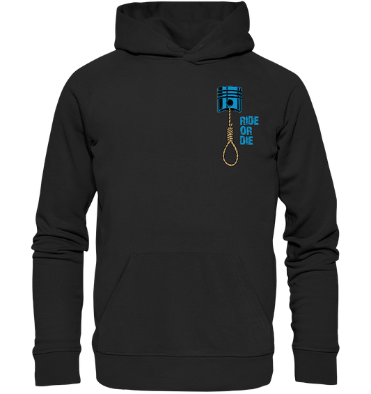 FFH - Ride or Die blau, Frontprint klein Brust - Premium Unisex Hoodie