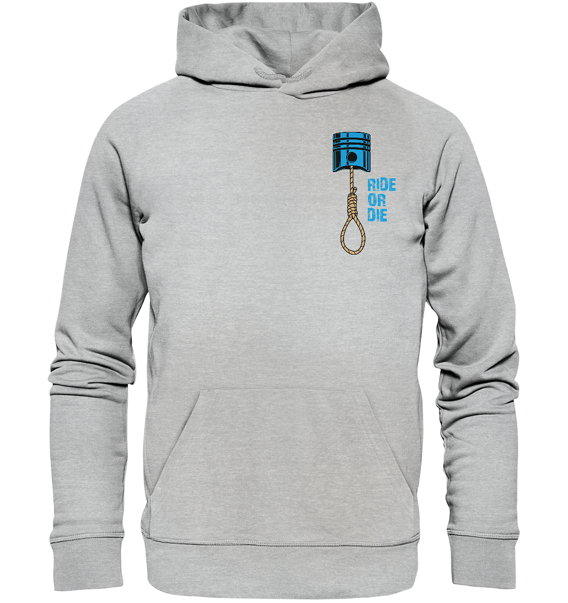 FFH - Ride or Die blau, Frontprint klein Brust - Premium Unisex Hoodie