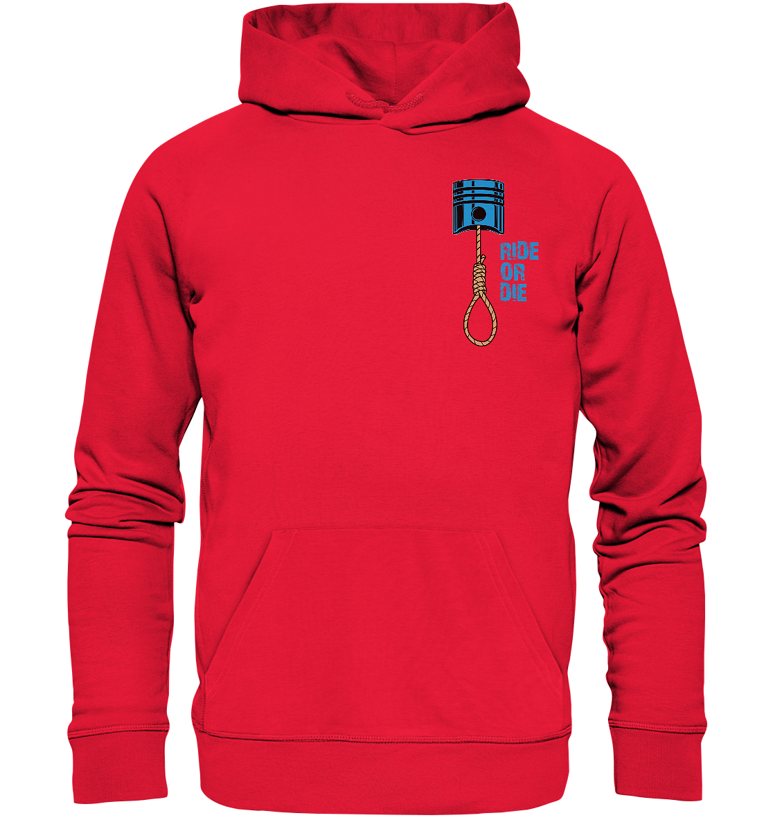 FFH - Ride or Die blau, Frontprint klein Brust - Premium Unisex Hoodie